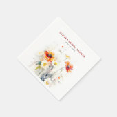 ワイルドフラワーミニマエレガントリスト スタンダードカクテルナプキン (角)