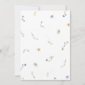 ワイルドフラワーミニマリストエレガントな結婚式 招待状 (裏面)