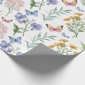 ワイルドフラワーミニマリスト植物学フローラ ラッピングペーパー (角)