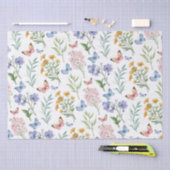 ワイルドフラワーミニマリスト植物学フローラ 薄葉紙 (クラフト)