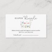 ワイルドフラワーミニマルおむつラッフル エンクロージャーカード (正面)