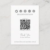 ワイルドフラワーミニマルジュエリーヘアクリップ表示カード コーリングカード (裏面)