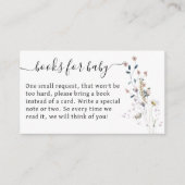 ワイルドフラワーミニマルボホモダン赤ちゃんシャワー本 エンクロージャーカード (正面)