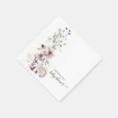 ワイルドフラワーミニマルボホモダン赤ちゃんシャワー スタンダードカクテルナプキン (角)