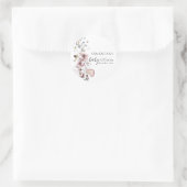 ワイルドフラワーミニマルボホモダン赤ちゃんシャワー ラウンドシール (バッグ)