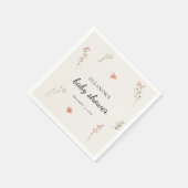 ワイルドフラワーミニマルボホ赤ちゃんシャワー スタンダードカクテルナプキン (角)