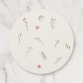 ワイルドフラワーミニマルボホ赤ちゃんシャワー フェイバータグ (裏面)