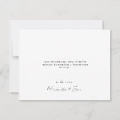 ワイルドフラワーミニマルレズビアンプライドフローラ結婚ズ サンキューカード (裏面)