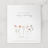 ワイルドフラワーミニマルレズビアンプライドフローラ結婚ズ プレイスカード (外部開封)