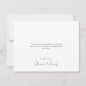 ワイルドフラワーミニマルLGBTQゲイプライドフローラ結婚ズ サンキューカード (裏面)