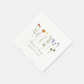 ワイルドフラワーミニマルLGBTQゲイプライドフローラ結婚ズ スタンダードカクテルナプキン (角)
