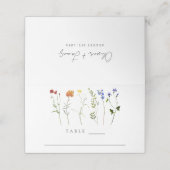 ワイルドフラワーミニマルLGBTQゲイプライドフローラ結婚ズ プレイスカード (外部開封)