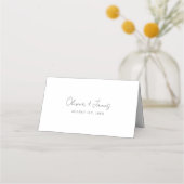 ワイルドフラワーミニマルLGBTQゲイプライドフローラ結婚ズ プレイスカード (裏面)