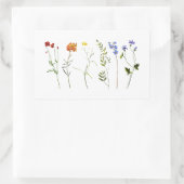 ワイルドフラワーミニマルLGBTQゲイプライドフローラ結婚ズ 長方形シール (バッグ)