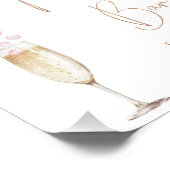 ワイルドフラワーミモサバーブライダルシャワー標識 フォトプリント (角)