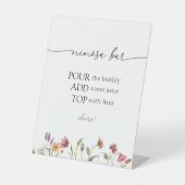 ワイルドフラワーミモサバー標識 台座サイン (正面)