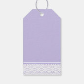 ワイルドフラワーメイソンの瓶とレースの赤ちゃんシャワー ギフトタグ (裏面)