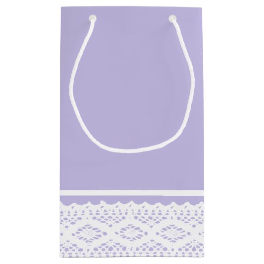 ワイルドフラワーメイソンの瓶とレースの赤ちゃんシャワー スモールペーパーバッグ (裏面)