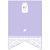 ワイルドフラワーメイソンの瓶とレースの赤ちゃんシャワー バンティングフラッグ (第2の旗)