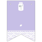 ワイルドフラワーメイソンの瓶とレースの赤ちゃんシャワー バンティングフラッグ (第1の旗)