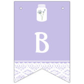 ワイルドフラワーメイソンの瓶とレースの赤ちゃんシャワー バンティングフラッグ (第3の旗)