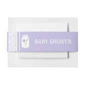 ワイルドフラワーメイソンの瓶とレースの赤ちゃんシャワー 招待状ベリーバンド (正面例)