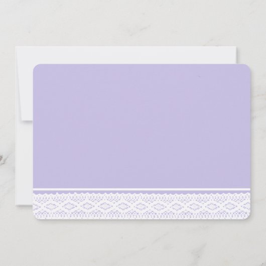 ワイルドフラワーメイソンの瓶とレースの赤ちゃんシャワー 招待状 (裏面)