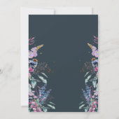 ワイルドフラワーメドゥ グリッター 卒業帽 招待状 (裏面)