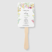 ワイルドフラワーメドウかわいらしフローラ結婚式 プログラム ハンドファン (正面)