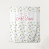 ワイルドフラワーメドウかわいらしブライダルシャワータペストリー タペストリー (正面)