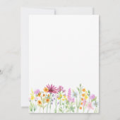 ワイルドフラワーメドウきれいな花のカップルのシャワー 招待状 (裏面)