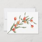 ワイルドフラワーメドウウェディングRSVPカード 招待状 (裏面)