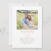 ワイルドフラワーメドウエレガントロマン結婚ティックの写真 招待状 (正面)