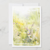 ワイルドフラワーメドウエレガントロマン結婚ティックの写真 招待状 (裏面)