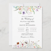 ワイルドフラワーメドウカスタム結婚式招待状 招待状 (正面)