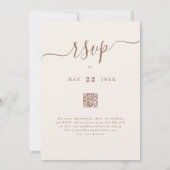 ワイルドフラワーメドウフローラベージュQRコード 招待状 (裏面)