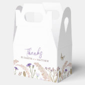 ワイルドフラワーメドウフローラ水彩秋の結婚式 フェイバーボックス (オープン)