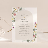 ワイルドフラワーメドウブライダルシャワーアーチ 招待状