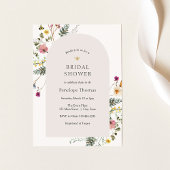 ワイルドフラワーメドウブライダルシャワーアーチ 招待状