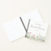 ワイルドフラワーメドウブライダルシャワーゲストブック ノートブック (内部)