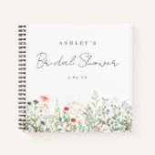 ワイルドフラワーメドウブライダルシャワーゲストブック ノートブック (正面)