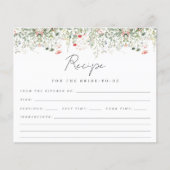 ワイルドフラワーメドウブライダルシャワーレシピカード (正面)