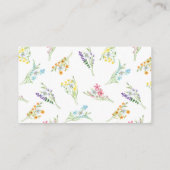 ワイルドフラワーメドウブライダルシャワーレシピリクエスト エンクロージャーカード (裏面)