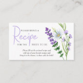 ワイルドフラワーメドウブライダルシャワーレシピリクエスト エンクロージャーカード (正面)