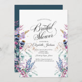 ワイルドフラワーメドウブライダルシャワー 招待状 (正面/裏面)