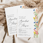 ワイルドフラワーメドウブライダルシャワー 招待状