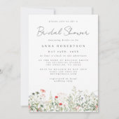 ワイルドフラワーメドウブライダルシャワー 招待状 (正面)