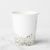 ワイルドフラワーメドウブライダルシャワー 紙コップ (正面)