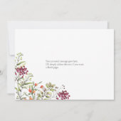 ワイルドフラワーメドウメイド・オブ・オーナー（花嫁付き添い人）提案カード 招待状 (裏面)