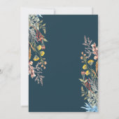 ワイルドフラワーメドウ乾燥ブライダルシャワー 招待状 (裏面)